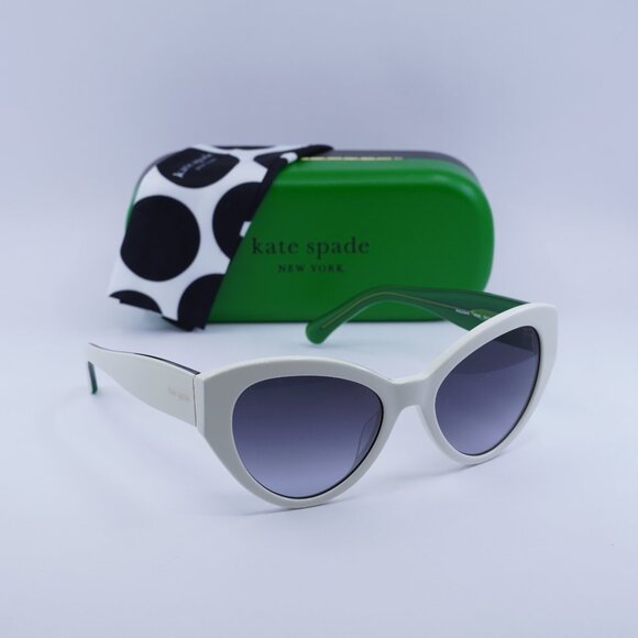 Final Price! Kate Spade PAISLEIGH/S 0VK6 9O White/Green/Grey Sunglasses main image 9